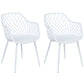 Set Of 2 Dining Chairs White Nashua Ii