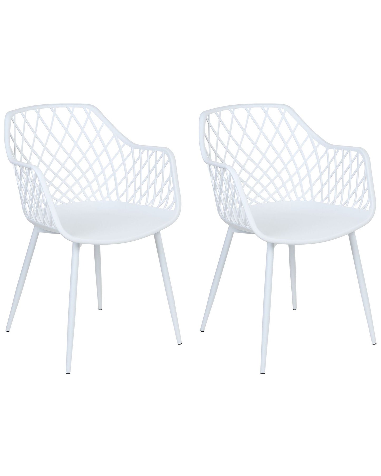 Set Of 2 Dining Chairs White Nashua Ii