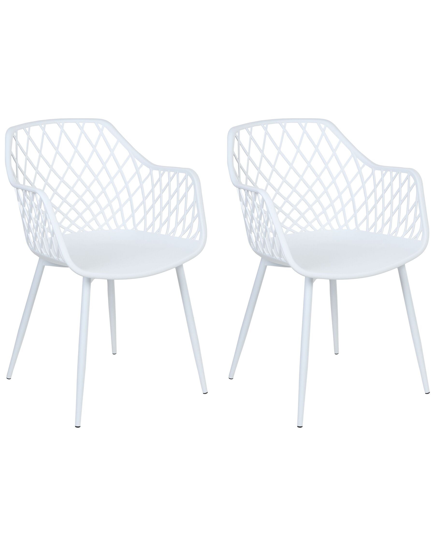Set Of 2 Dining Chairs White Nashua Ii