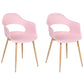 Set Of 2 Dining Chairs Pink Utica