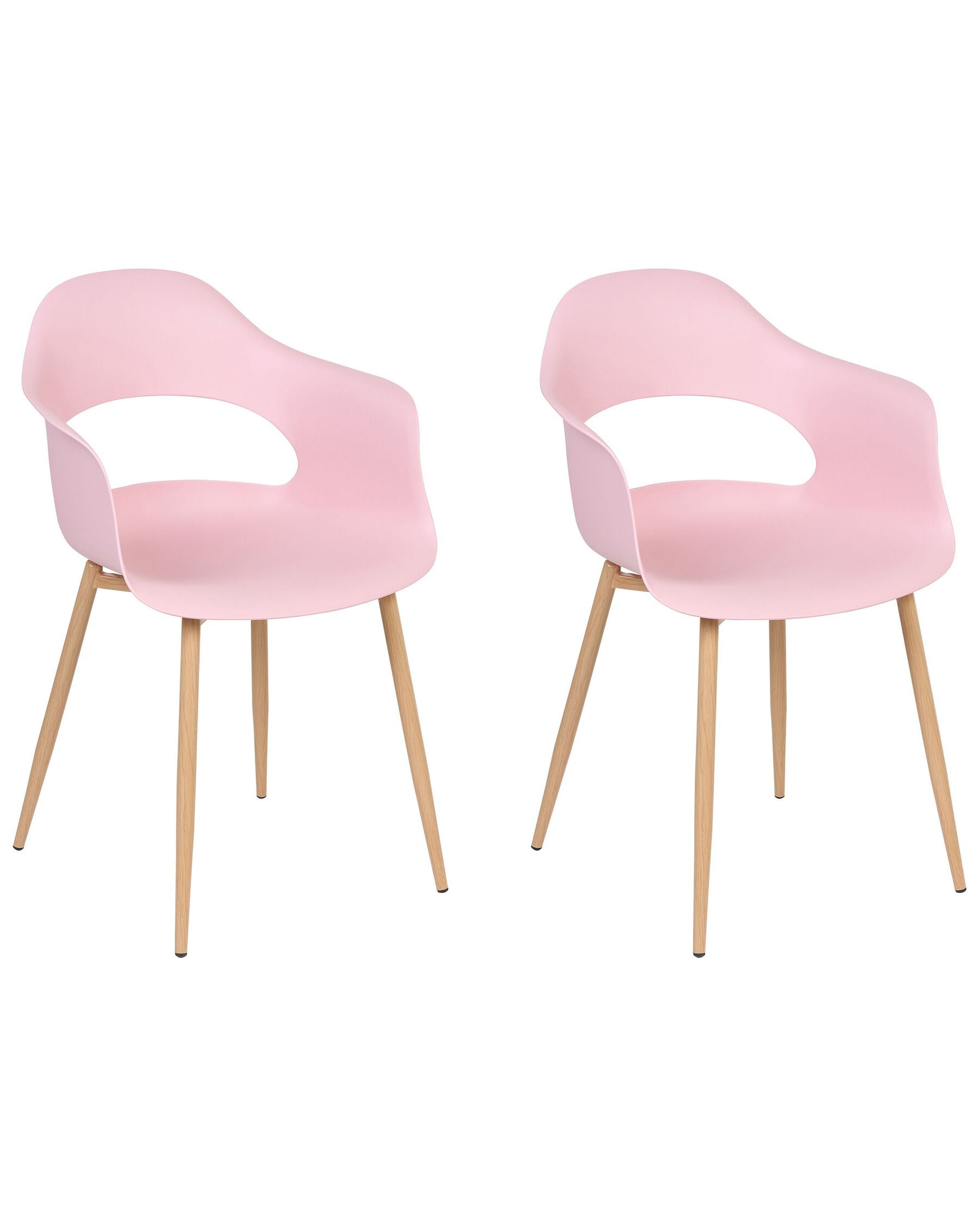 Set Of 2 Dining Chairs Pink Utica