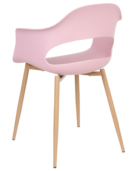 Set Of 2 Dining Chairs Pink Utica