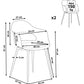 Set Of 2 Dining Chairs Pink Utica