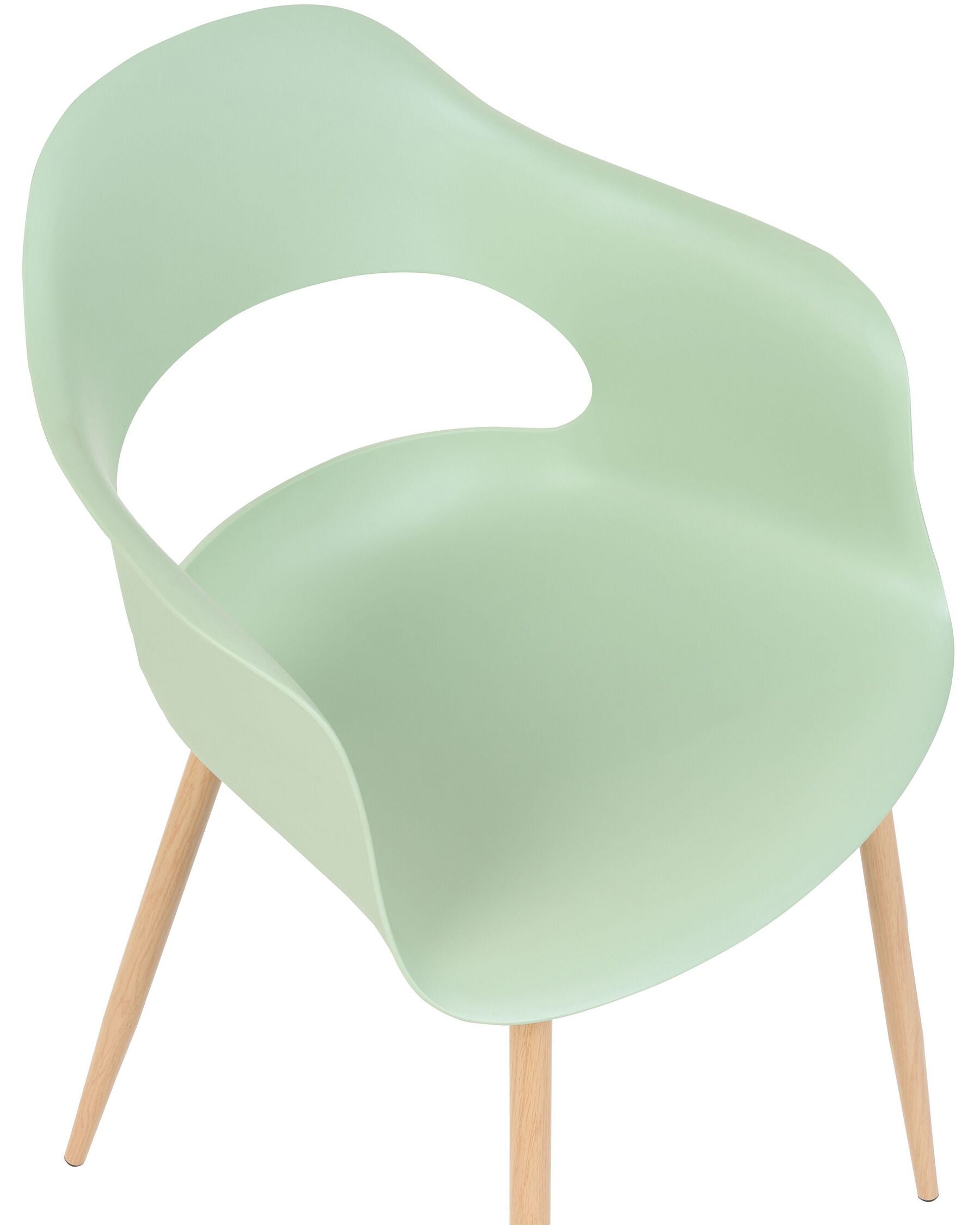 Set Of 2 Dining Chairs Light Green Utica