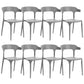 Set Of 8 Dining Chairs Dark Grey Gubbio