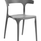 Set Of 8 Dining Chairs Dark Grey Gubbio