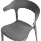 Set Of 8 Dining Chairs Dark Grey Gubbio