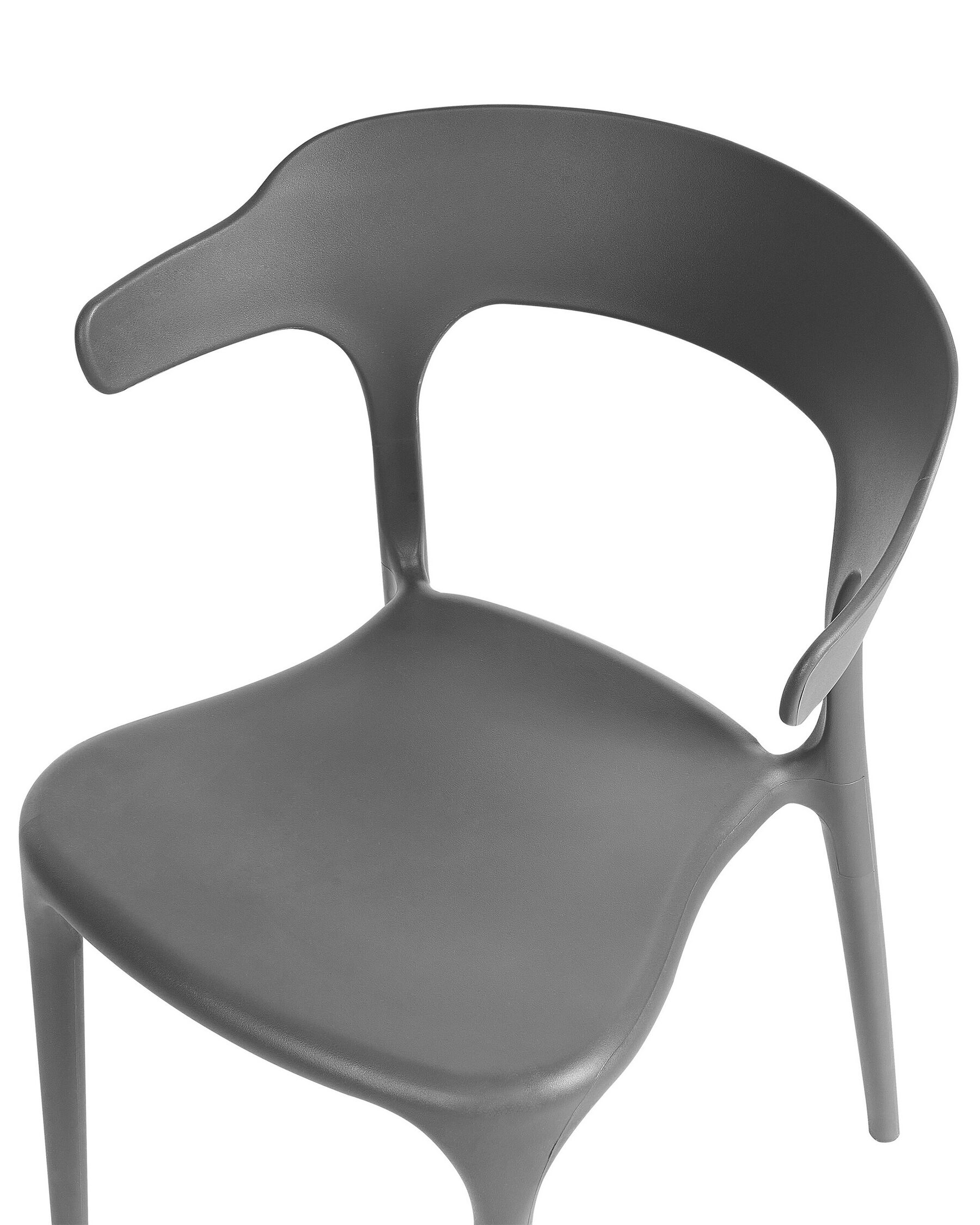 Set Of 8 Dining Chairs Dark Grey Gubbio