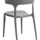 Set Of 8 Dining Chairs Dark Grey Gubbio