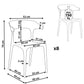 Set Of 8 Dining Chairs Dark Grey Gubbio
