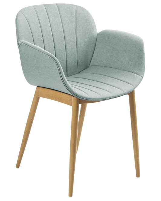 Set of 2 Fabric Dining Chairs Mint Green ALICE