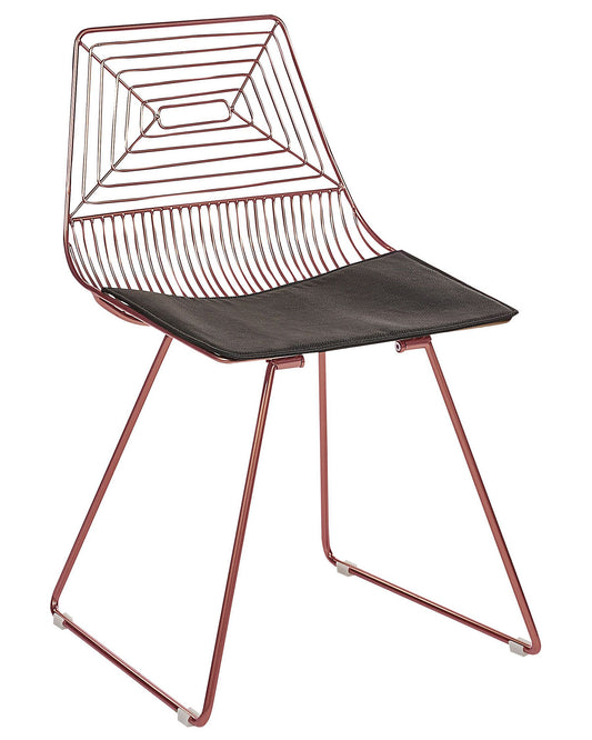 Set of 2 Metal Accent Chairs Rose Gold BEATTY