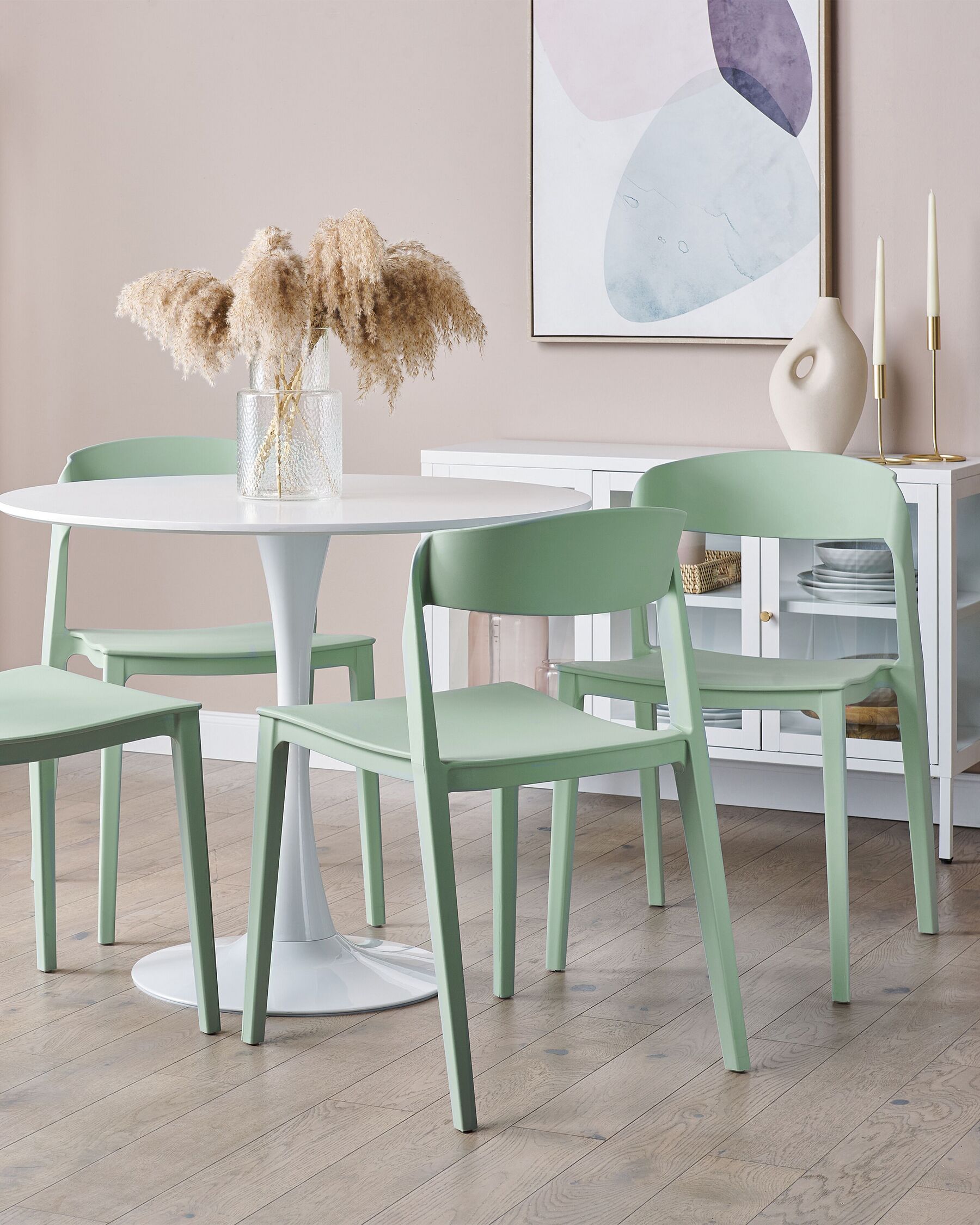 Set Of 2 Dining Chairs Mint Green Somers