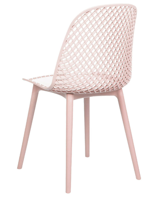 Set Of 4 Dining Chairs Pink Emory