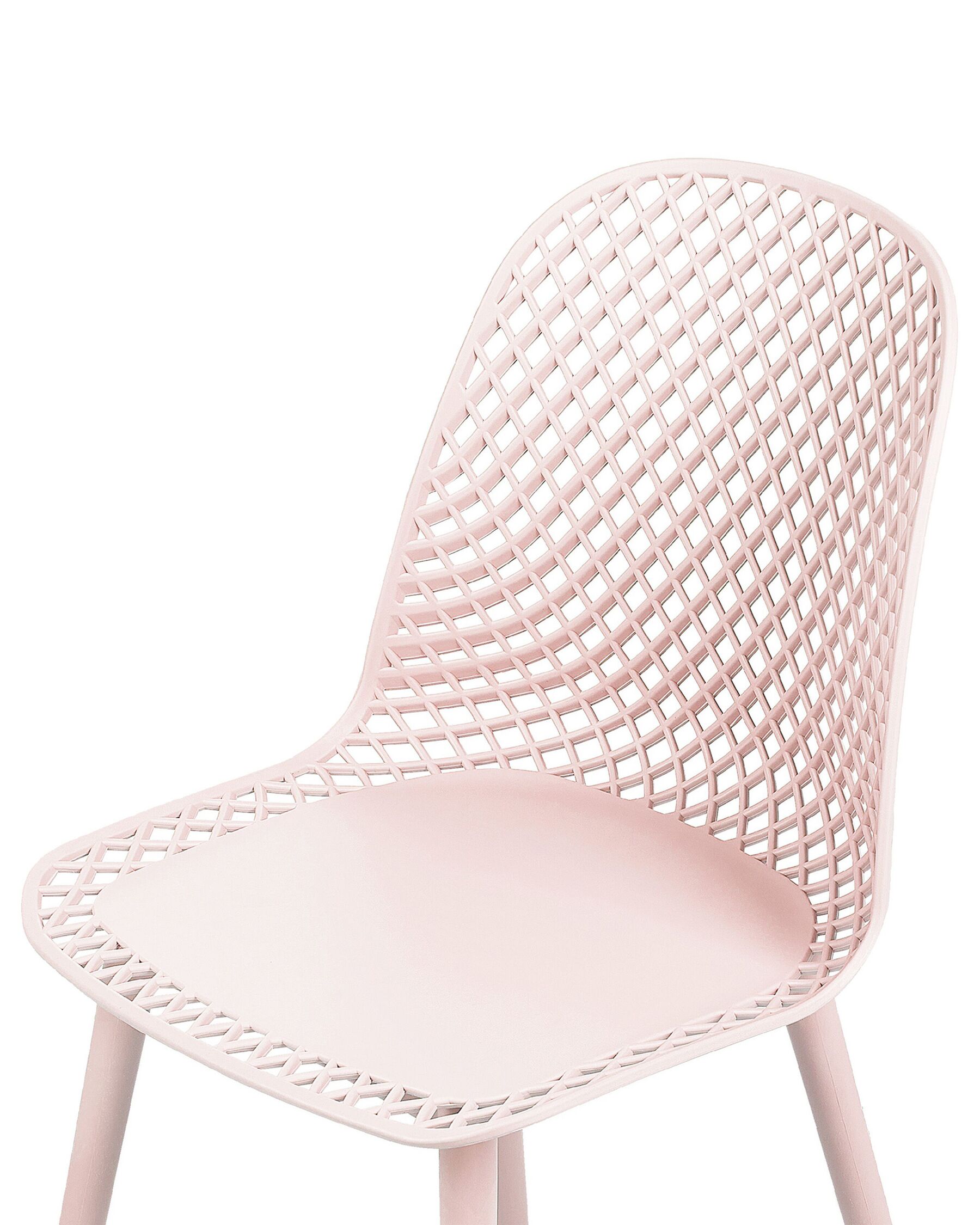Set Of 4 Dining Chairs Pink Emory