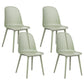Set Of 4 Dining Chairs Green Emory