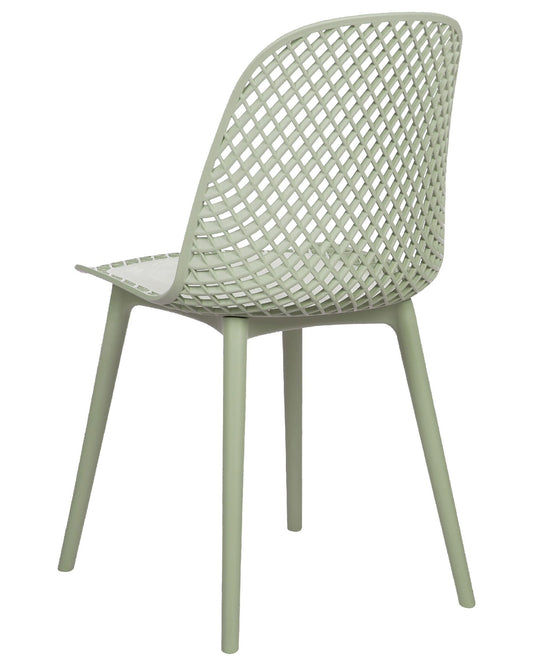 Set Of 4 Dining Chairs Green Emory