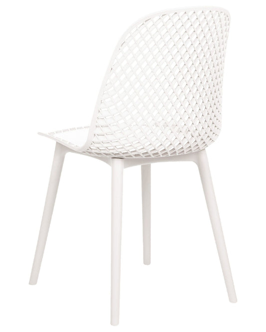 Set Of 4 Dining Chairs White Emory