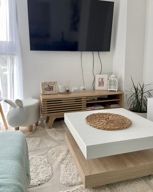 TV Stand Light Wood TOLEDO