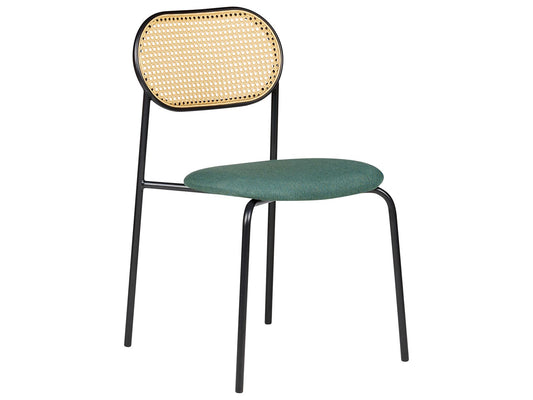 Set of 2 Metal Dining Chairs Black ADAVER