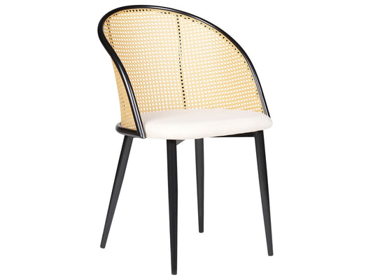Set of 2 Metal Dining Chairs Black CORNELL
