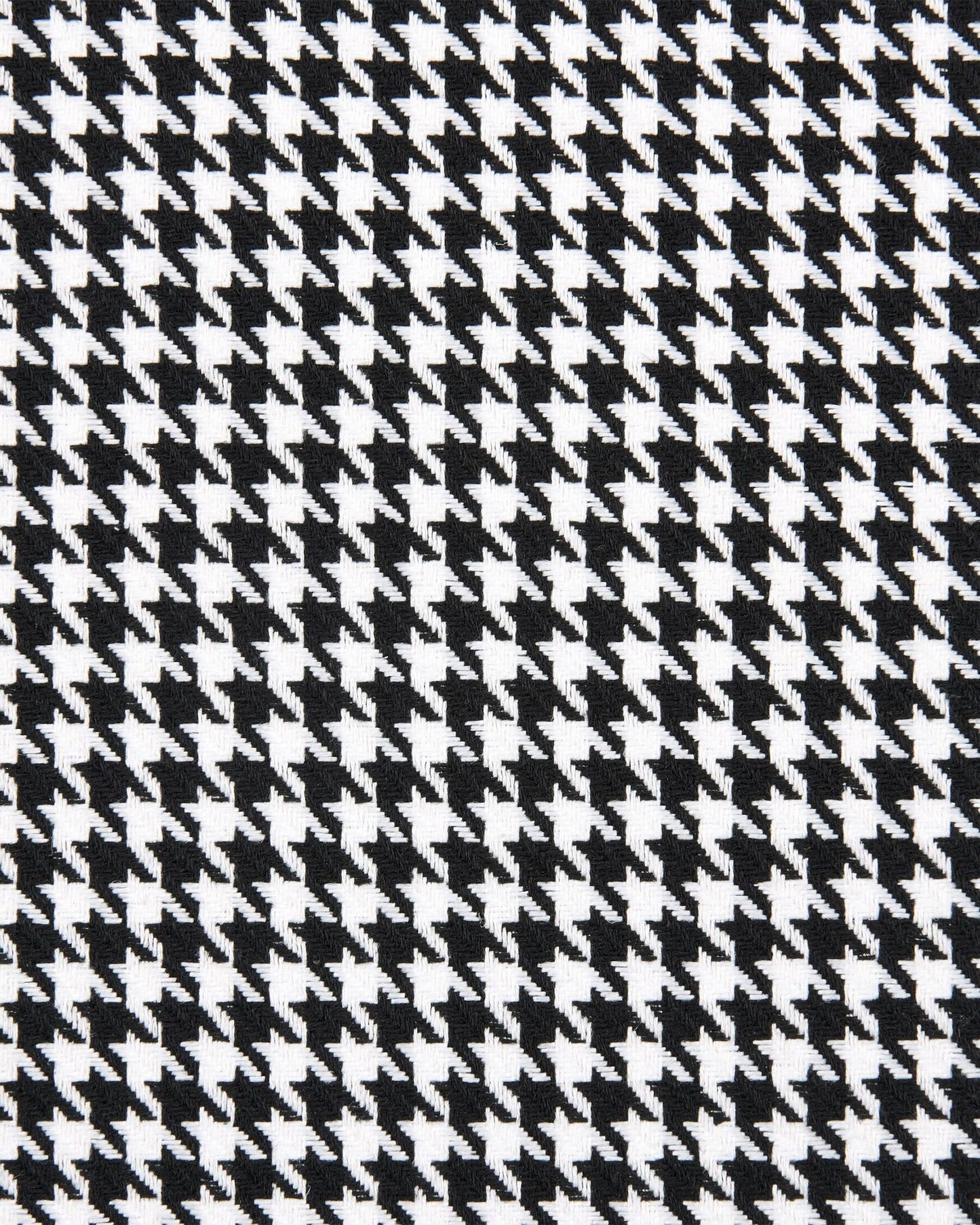 Set Of 2 Fabric Dining Chairs Houndstooth Black And White Luana