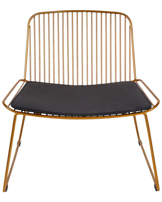 Metal Accent Chair Gold SNORUM
