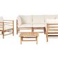 garden lounge set with table 6 seater cerreto bamboo wood off-white
