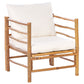 garden lounge set with table 6 seater cerreto bamboo wood off-white