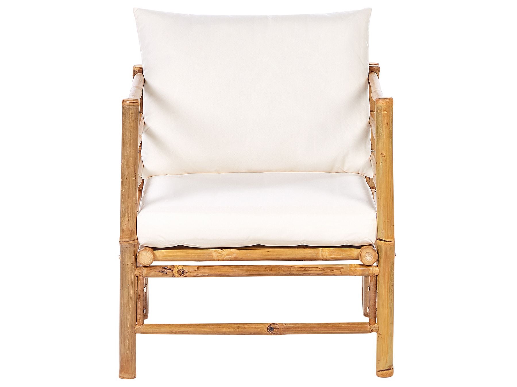 garden lounge set with table 6 seater cerreto bamboo wood off-white