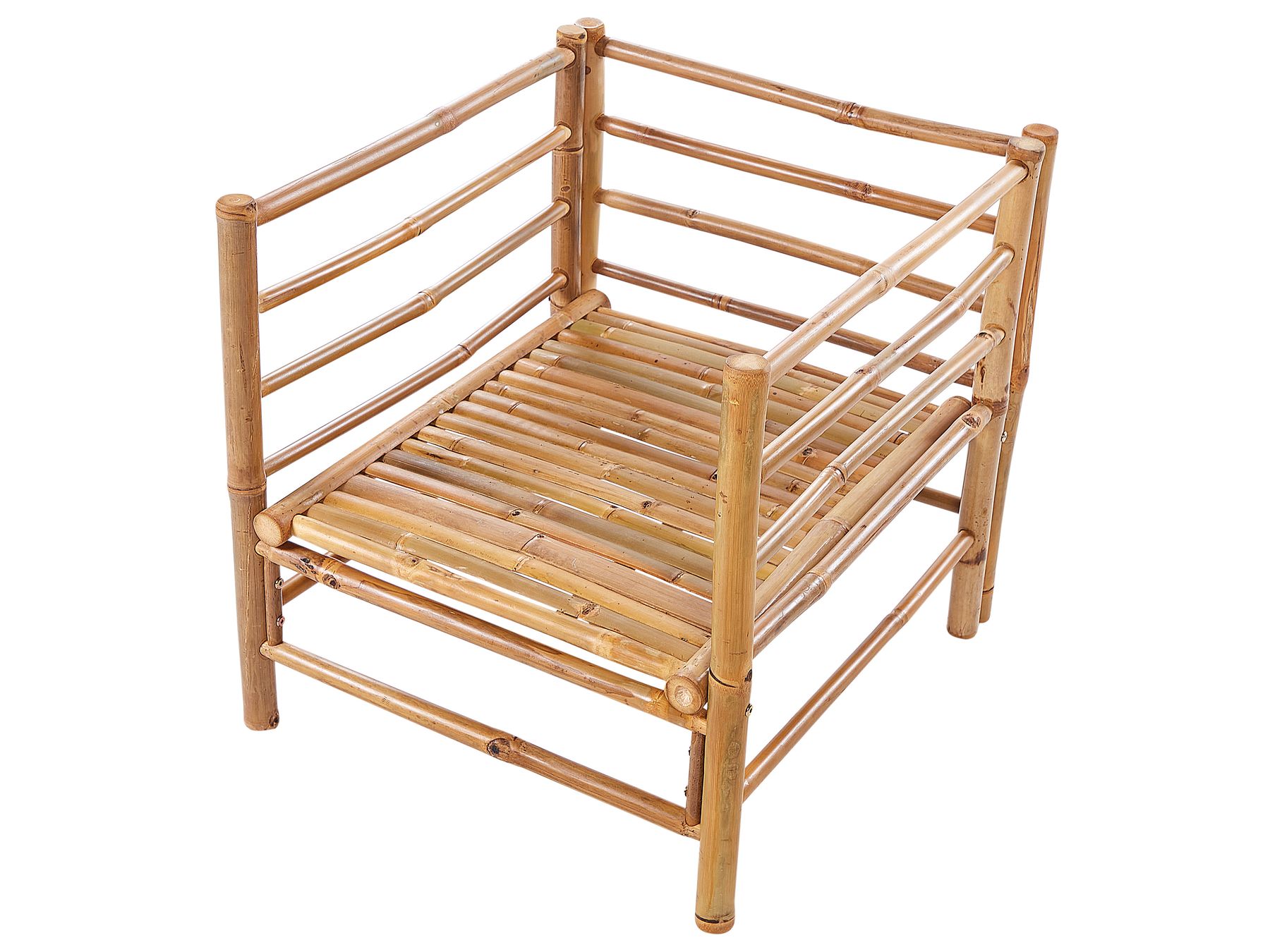 garden lounge set with table 6 seater cerreto bamboo wood off-white
