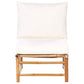 garden lounge set with table 6 seater cerreto bamboo wood off-white