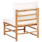 garden lounge set with table 6 seater cerreto bamboo wood off-white