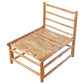 garden lounge set with table 6 seater cerreto bamboo wood off-white