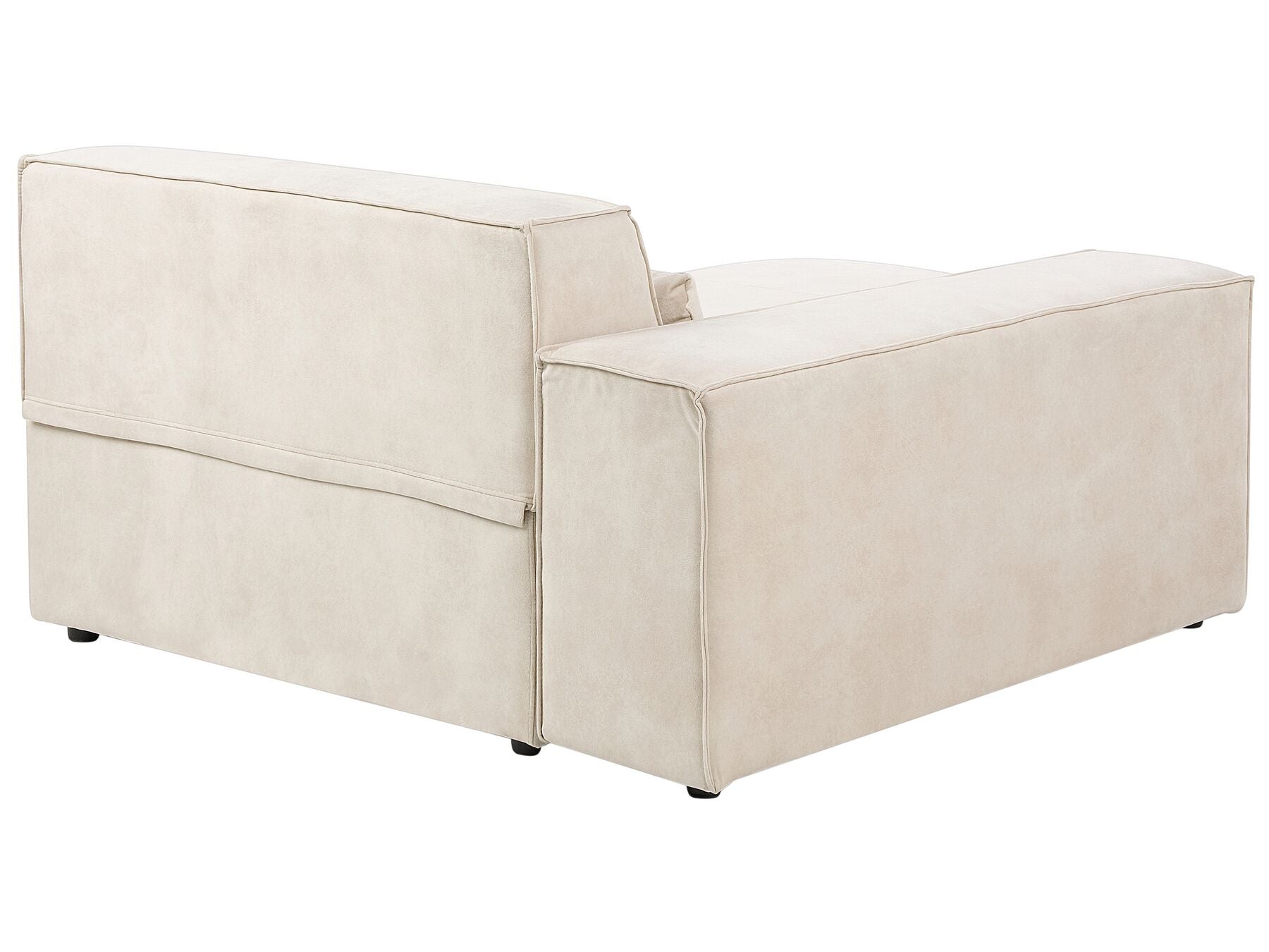 right hand velvet chaise lounge beige hellnar