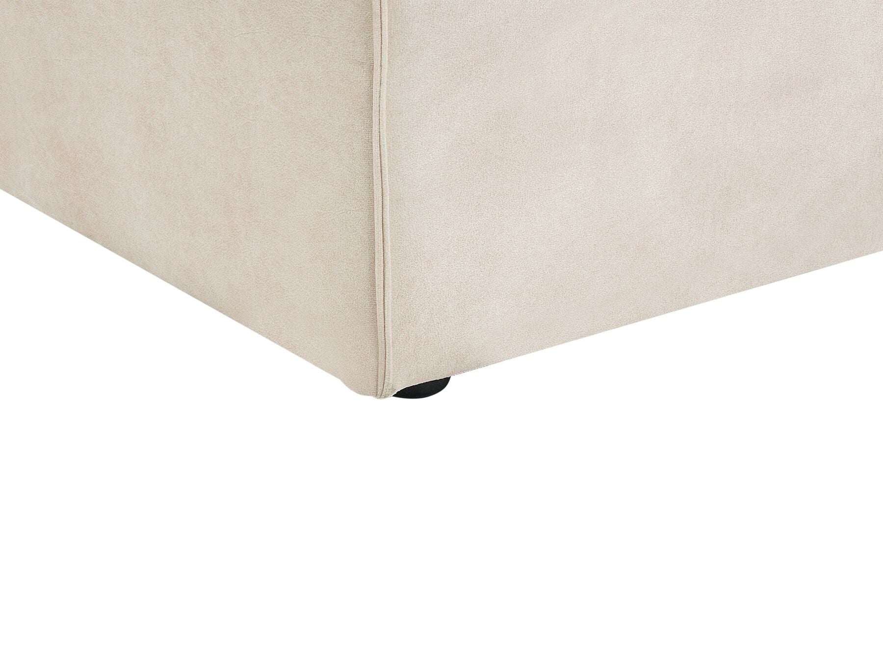 right hand velvet chaise lounge beige hellnar