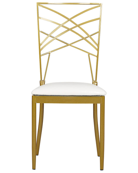 Set of 2 Dining Chairs Gold GIRARD
