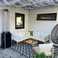 garden lounge set with table 6 seater cerreto bamboo wood off-white