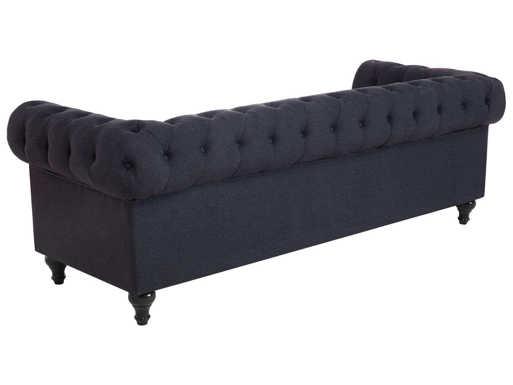 3 seater fabric sofa graphite grey chesterfield